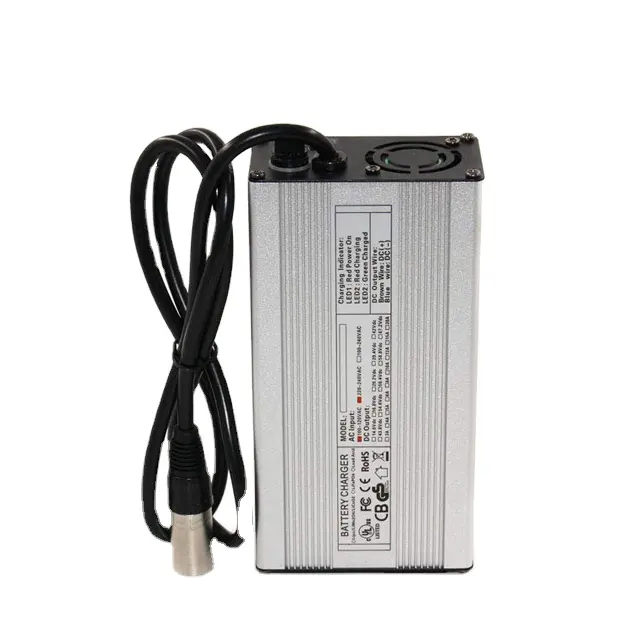 54.6V 5a Oplader 48V Li-Ion Batterij Slimme Oplader Met Koelventilator Lithium Elektrische Fiets Scooter Acculader