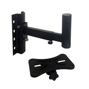Wall Mount Speaker <b>Brackets</b> Pair <b>Black</b> Adjustable Audio Video Accessories - Product Image 2