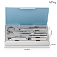 7 pièces d'outils de manucure et pédicure en acier inoxydable pour ongles des mains et des pieds, pousse-cuticules, outil de suppression des cuticules, professionnel, durable