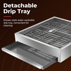 Commercial Stainless Steel Electric <b>Smokeless</b> Grill with Easy Cleaning Plug-And-Play for Grilling Meat Fish Chicken Skewers - Product Image 5