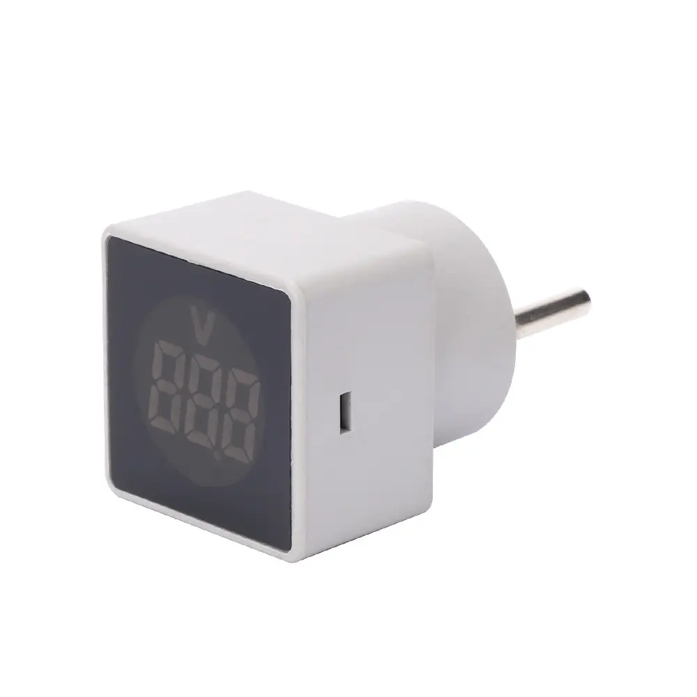 Mini Multimeters Plug type Digital Voltmeter Panel Indicator Light Lamp Voltage Meter