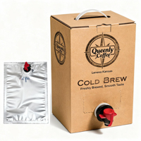 To Go Takeout Coffee Bag-in-Box Eco Green Coffee Bag in Box BIB Pouch