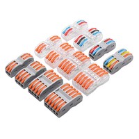 Conector de Cable Profesional de Palanca, Bloque de Terminales de 2 Polos sin Herramientas, Conexión Rápida para Audio, Video, LED, 250V, Latón, ABS, Tipo BNC, 32A