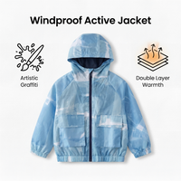 Veste coupe-vent pour enfants, veste légère pour l'extérieur, fournisseur