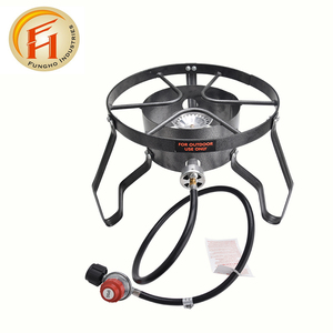 Réchaud à <span class=keywords><strong>gaz</strong></span> propane de camping, cuisinière d'extérieur avec surface en fonte, montage sur table, utilisation en camping-car et à domicile, brûleur rond, barbecue - Product Image 2