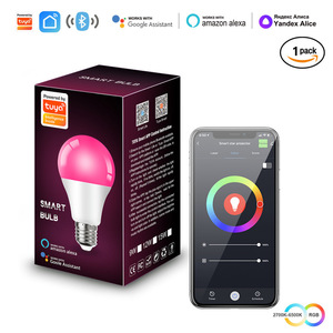 Tuya Wifi App màu xanh răng thông minh <span class=keywords><strong>Led</strong></span> <span class=keywords><strong>Bulb</strong></span> với RGB graffiti Màu sắc E27 cơ sở AC điều khiển từ xa cơ thể nhựa - Product Image 2