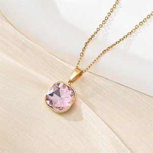 Collar con Colgante de Circonita para Mujer, Simple y Elegante, de Acero Inoxidable, con Forma de Corazón y Estrella, para Uso Diario, Ligero y Moderno - Product Image 2
