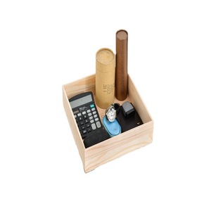Venta directa de fábrica de cajas de almacenamiento cuadradas de madera sin tapa, cajas para certificados de matrimonio y cajas de almacenamiento de madera maciza. - Product Image 4