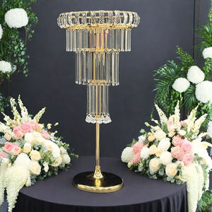 Support de Centre de <span class=keywords><strong>Table</strong></span> de Mariage en Cristal Doré, Support à Fleurs pour Hôtel, Mariage, Fête, Décoration de <span class=keywords><strong>Table</strong></span> de Banquet - Product Image 1
