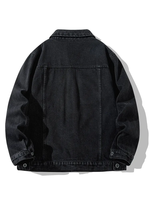 Veste en jean slim brodée sur mesure pour homme, coupe-vent, patchwork, décontractée, en coton/polyester, vente en gros, OEM, haute qualité