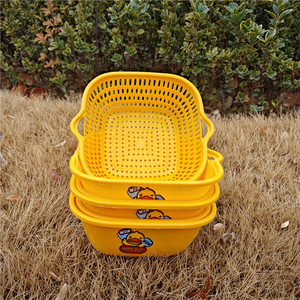 Cesta de Drenaje de Doble Capa con Forma de Pato Amarillo, 23.5x21.5x8.5cm, Juego de Coladores de Cocina de Plástico PP - Product Image 3