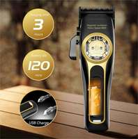 Tondeuses à cheveux professionnelles KEMEI Km-2373, 8800 tr/min, tondeuse à cheveux sans fil, machine à couper les cheveux avec base de charge