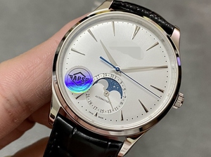 Montre mécanique haut de gamme exclusive et limitée, en acier inoxydable et cuir, pour homme et femme, avec cadran à aiguilles en cristal saphir - Product Image 2
