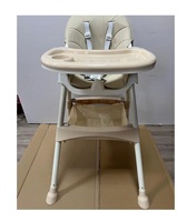 Chaise haute bébé pliable réglable avec ceinture de sécurité, chaise d'alimentation et à bascule en plastique pliable pour enfants de 0 à 12 mois, chaises de repas