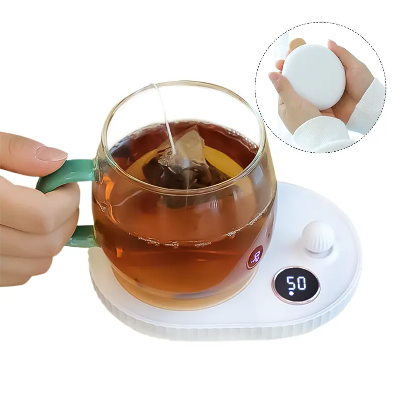 Calentador de taza de té y café, superventas de invierno, escritorio, 55, 65, 75 grados, temperatura constante, calefacción, posavasos termostático con calentador de manos