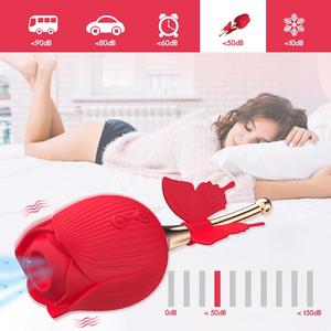 Farfalla Vibratore Rosa Forma di Aspirazione Vibratore Lingua Leccare Fiore Massaggio Masturbazione punto di G Del Giocattolo Del Sesso - Product Image 3
