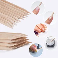 Lot de 100 bâtonnets en bois pour ongles, repousse-cuticules, outils de manucure et pédicure pour le retrait de strass et de points décoratifs