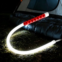 Lampe torche LED flexible rechargeable par USB, 73 cm, portable, 800 lumens, pour réparation automobile, avec base magnétique