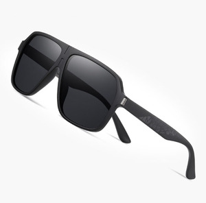 New <b>Large</b> <b>Frame</b> Sunglasses Fashion Polarized Outdoor Trend Black Sunglasses UV400 Men's Sunglasses - Product Image 1