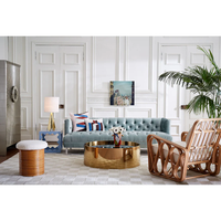Table basse moderne minimaliste en acier inoxydable Table centrale ronde de luxe pour la maison hôtel salon meubles table d'appoint