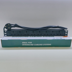 1U 19 Inch Metal 8 Outlet Mountable Power Strip 13A 8 Way Metal UK PDU for <b>Cabinet</b> - Product Image 6