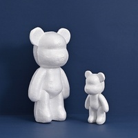 Figurine d'ours en résine écologique, modèle blanc à peindre, animal décoratif, pour Noël, DIY, graffiti, vente en gros usine