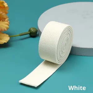 Banda elástica de sarga doble <span class=keywords><strong>Beige</strong></span>, pretina de goma gruesa plana de alta elasticidad, cuerda ancha, tela de encaje, accesorios de ropa para - Product Image 6