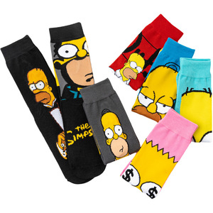 WZ134 <span class=keywords><strong>Chaussettes</strong></span> tube en coton quatre saisons pour hommes Simpson European American Cartoon Tides <span class=keywords><strong>Chaussettes</strong></span> transfrontalières pour hommes - Product Image 4