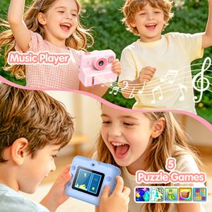 Appareil photo instantané <span class=keywords><strong>pour</strong></span> enfants avec impression thermique, double objectif 48MP, vidéo HD 1080P, idéal <span class=keywords><strong>pour</strong></span> le vlogging, cadeau de vacances <span class=keywords><strong>pour</strong></span> enfants, logo personnalisé - Product Image 3