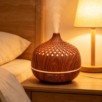 Diffuseur d'arômes ultrasonique en bois sans BPA, humidificateur d'air, diffuseur d'huiles essentielles USB, purificateur d'air