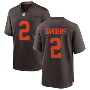 Maillots de football américain personnalisés Cleveland 2026 – Uniformes brodés pour jeunes, tenues de sport avec logos, marron - Product Image 2