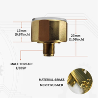 28mm Diameter 350bar Mini air High Pressure Gauge Manometer