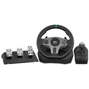 PXN V9双振动接口赛车游戏手柄方向盘，适用于电脑、PS3、PS4、Xbox one/系列、开关