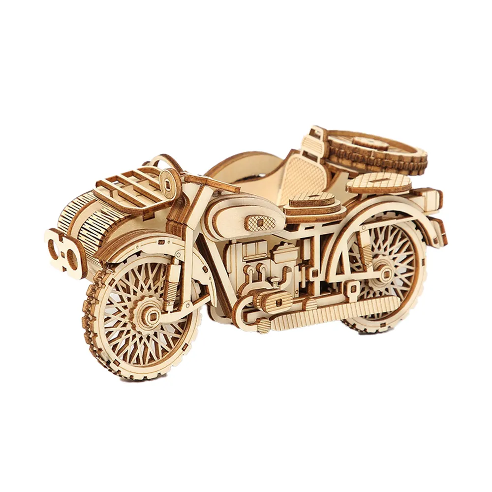 Original New DIY Motorcycle Wood Crafts Adult and Children Assembled Toys 3D Wooden Puzzles