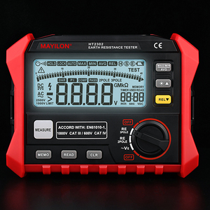 Testeur de résistance à la terre MAYILON HT-2302 avec affichage analogique et numérique, plage de mesure 0-4k, tension de test 0-200V - Product Image 2