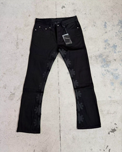 <span class=keywords><strong>Jeans</strong></span> Denim da Uomo Personalizzati Stile Hip Hop Vintage con Strass e Rivetti, 12oz Heavyweight - Product Image 4
