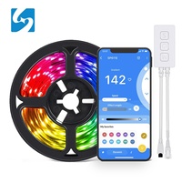 Contrôleur LED adressable avec synchronisation musicale, télécommande IR 38 touches, contrôle par application de groupes, pour éclairages de scène à LED pixel et accessoires d'éclairage