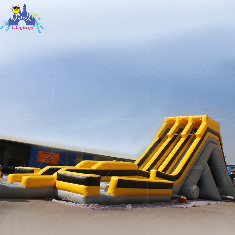 PVC Professional Design Amusement Park Rides , Water Park Stimulate Inflatable Slide, Tarpaulin Slide