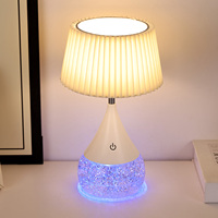 Lampe de bureau LED moderne Empire avec abat-jour en tissu, contrôle tactile, température de couleur réglable (2700-5400K), batterie rechargeable, Cloudy