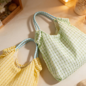 Bolso Tote de Algodón a Cuadros Personalizado de Gran Capacidad para Uso Diario, Venta al por Mayor - Product Image 4