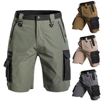 Shorts cargo tactiques d'été pour hommes, 100% polyester, imperméables, respirants, séchage rapide, longueur genou, pour la randonnée et le travail