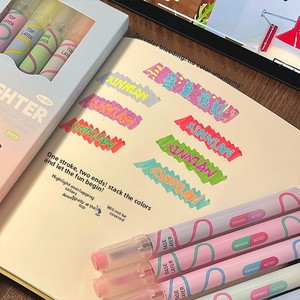 Pennarelli Acquerellabili a Doppia Punta per Appunti Studenti, Evidenziatori per Punti Chiave, Disegno e Colorazione, Non Cancellabili - Product Image 4