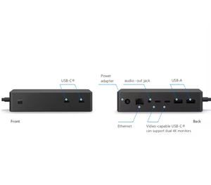 <span class=keywords><strong>Station</strong></span> <span class=keywords><strong>d</strong></span>'<span class=keywords><strong>accueil</strong></span> pour ordinateur portable Microsoft <span class=keywords><strong>Surface</strong></span> <span class=keywords><strong>Dock</strong></span> <span class=keywords><strong>2</strong></span> modèle 1917 USB-C 1GK-00001 <span class=keywords><strong>Station</strong></span> <span class=keywords><strong>d</strong></span>'<span class=keywords><strong>accueil</strong></span> universelle - Product Image 3