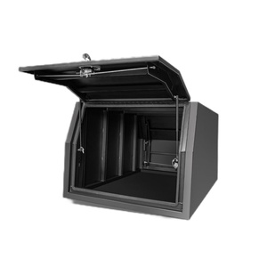 Auvent de camionnette portable en aluminium noir de 800 mm, type aile de mouette, étanche, verrouillable, léger, anti-poussière, capacité jusqu'à 1000 L, pour usage extérieur - Product Image 4