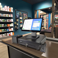 Mesin POS layar kualitas tinggi BOE 15.6 inci dengan sistem Windows