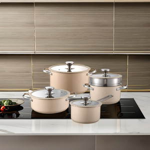 <span class=keywords><strong>Juego</strong></span> <span class=keywords><strong>de</strong></span> <span class=keywords><strong>Ollas</strong></span> y Sartenes Modernas <span class=keywords><strong>de</strong></span> Doble Capa <span class=keywords><strong>de</strong></span> Acero Inoxidable con Revestimiento Cerámico Antiadherente <span class=keywords><strong>para</strong></span> Cocina, <span class=keywords><strong>Ollas</strong></span> <span class=keywords><strong>para</strong></span> Sopa con Tapa <span class=keywords><strong>de</strong></span> Vidrio - Product Image 6