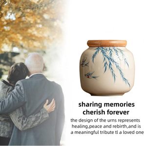 Urna in Ceramica Personalizzabile per Ceneri, Urna Commemorativa a Forma di Crisantemo, Portaceneri per i Propri Cari - Product Image 5
