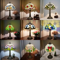 Lampe de table en verre teinté créative européenne personnalisée de 12 pouces, lampe de chevet Lampara De Mesa pour chambre à coucher, restaurant, bar ou hôtel