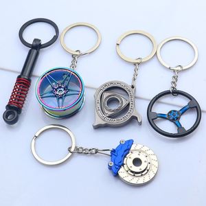 Llavero de Moda para Piezas de Automóvil - Llavero de Aleación de Zinc con Diseño 3D de Soplador/Ruedas/Freno/Caja de Cambios, Ligero y de Diseño Abierto para Coche - Product Image 1
