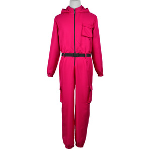 Disfraz de Cosplay para <span class=keywords><strong>Hombre</strong></span> de Halloween, Inspirado en Películas y Series Coreanas, Mono Rojo para Adultos, Disfraz de Carnaval, Conjunto de Overol de Trabajo - Product Image 2
